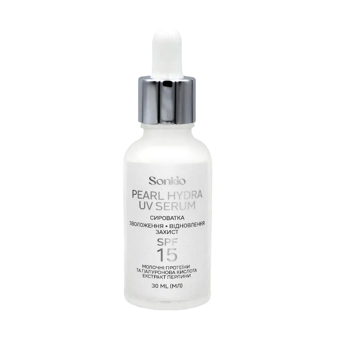 Захисна зволожувальна та відновлювальна сироватка для обличчя Sonkio Pearl Hydra UV Serum, SPF 15, 30 мл